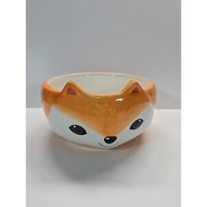 Classic Earthenware Ceramic Red Fox Cereal Soup Bowl